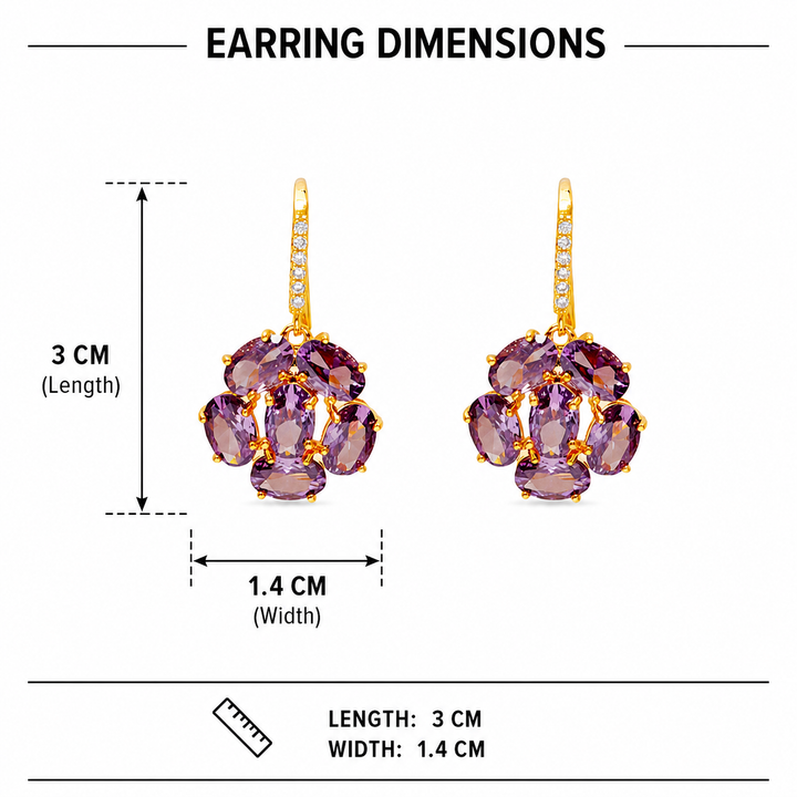 Petal Radiance Cluster Earrings