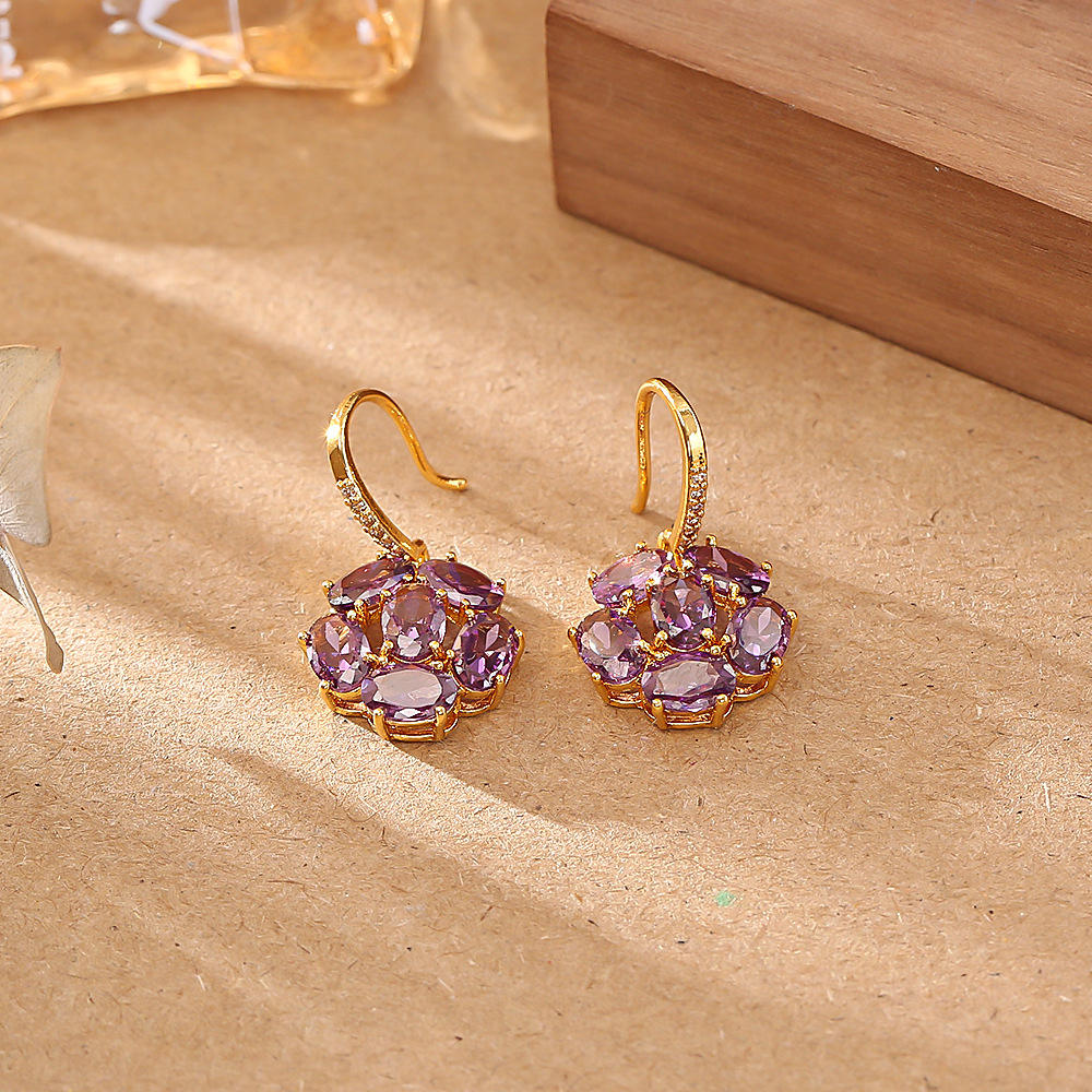 Petal Radiance Cluster Earrings