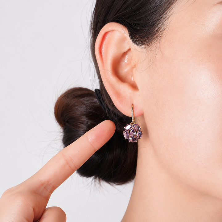Petal Radiance Cluster Earrings