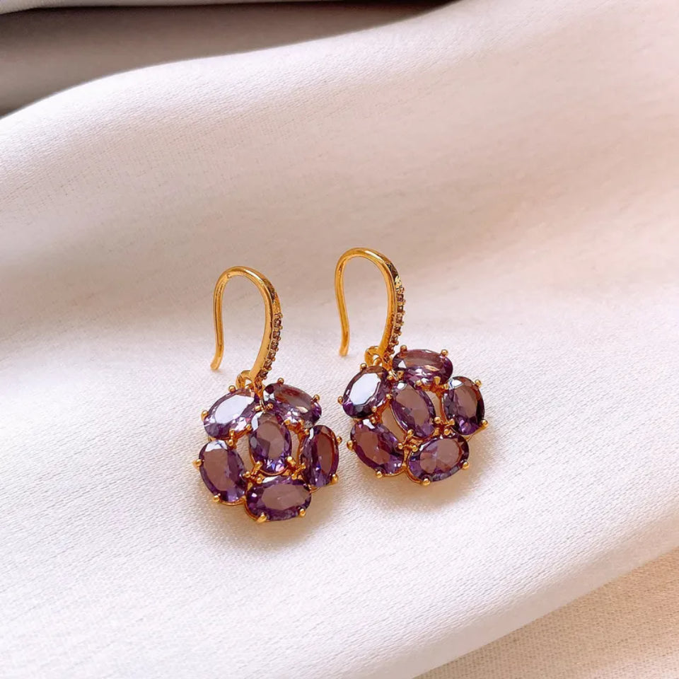 Petal Radiance Cluster Earrings