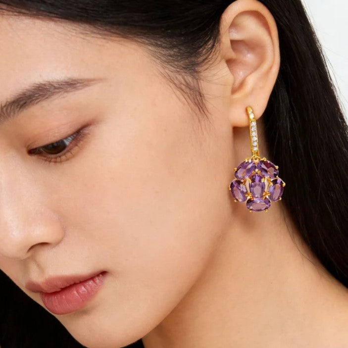 Petal Radiance Cluster Earrings