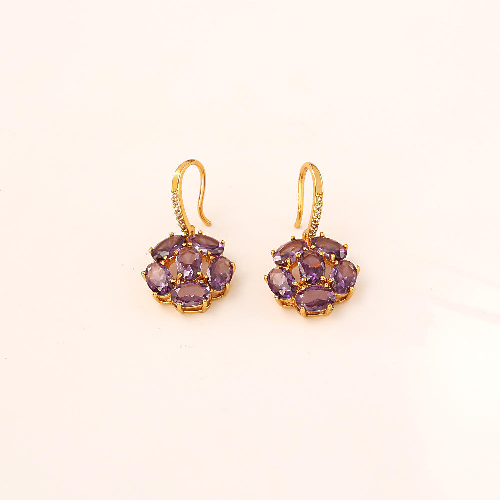 Petal Radiance Cluster Earrings