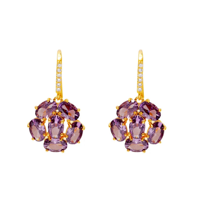 Petal Radiance Cluster Earrings