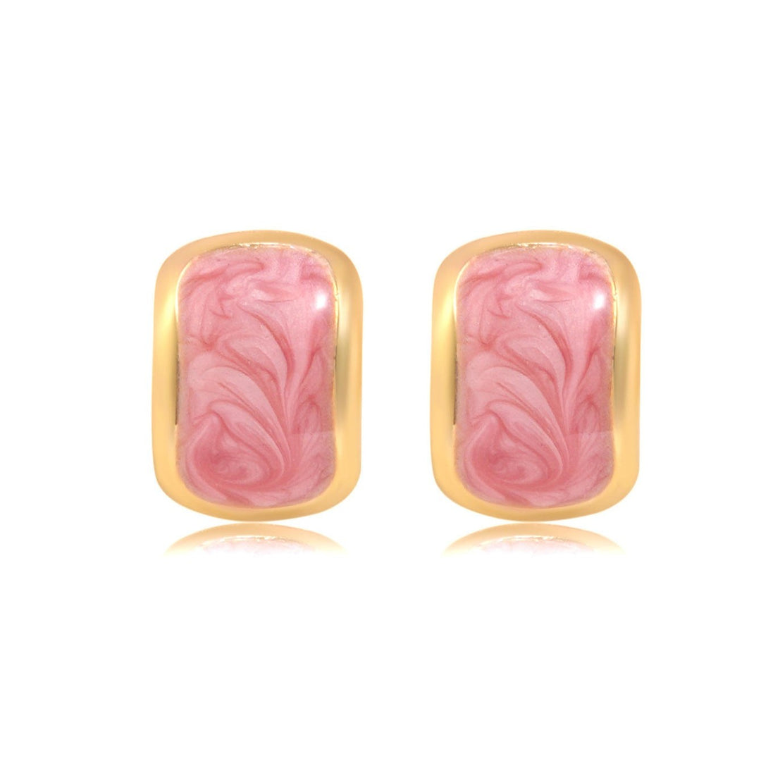 Marbella Sculpted Stone Stud Earrings