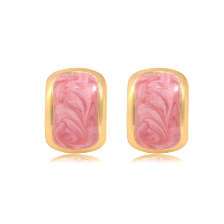 Marbella Sculpted Stone Stud Earrings