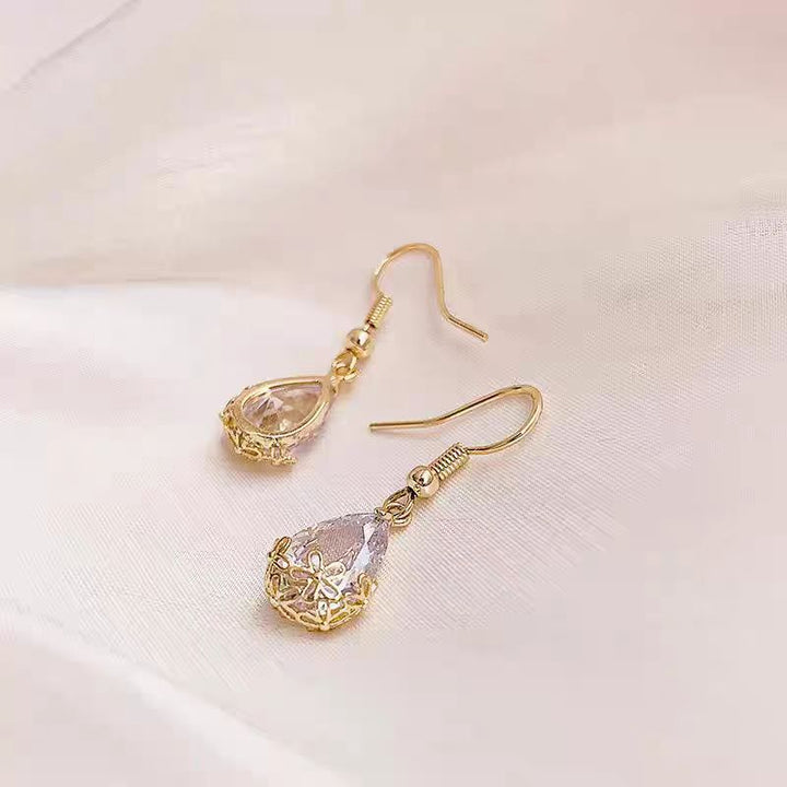 Luna Petal Teardrop Drop Earrings
