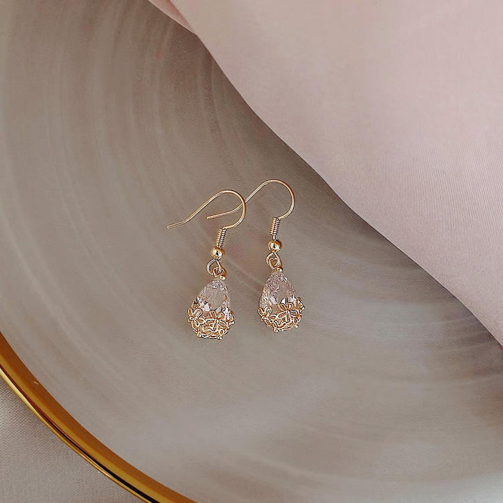 Luna Petal Teardrop Drop Earrings