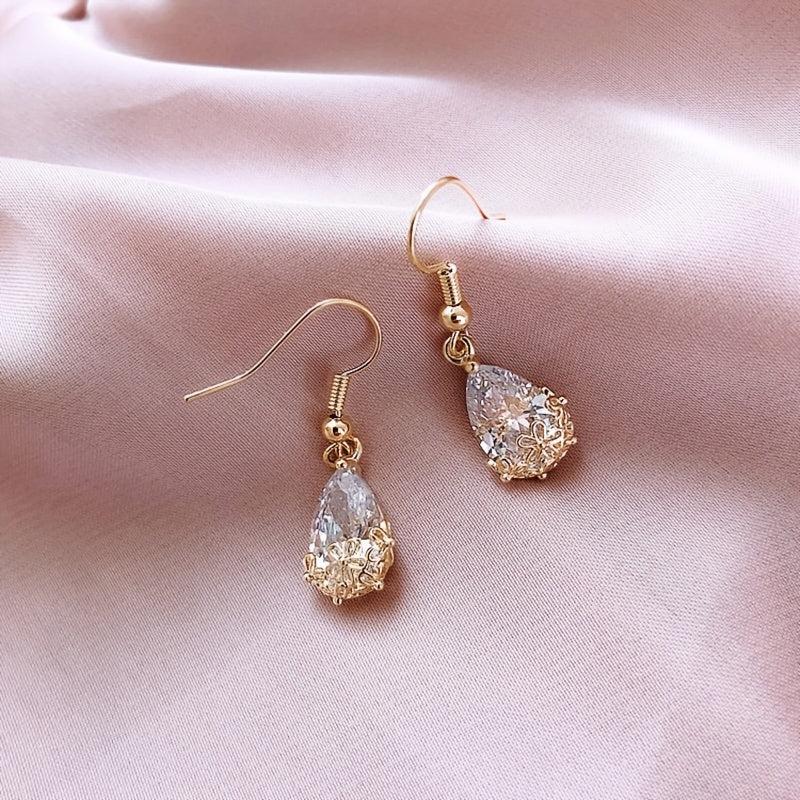 Luna Petal Teardrop Drop Earrings