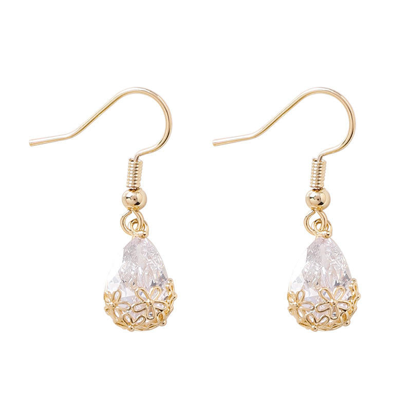 Luna Petal Teardrop Drop Earrings