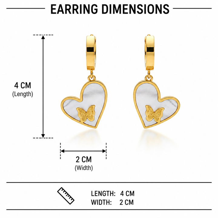 Heartflutter Butterfly Drop Earrings