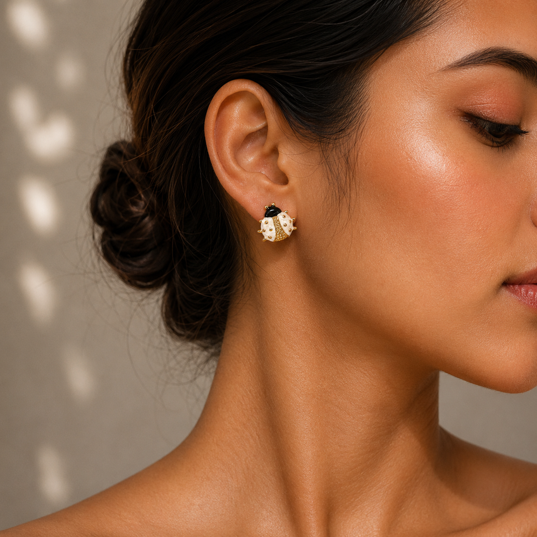 Ladybug Luxe Stud Earrings