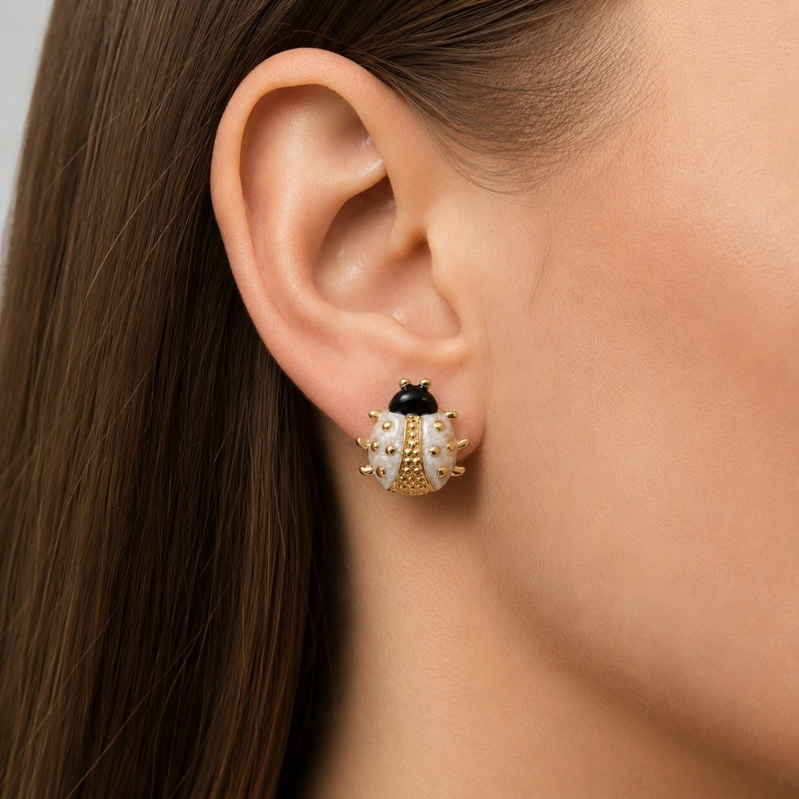 Ladybug Luxe Stud Earrings