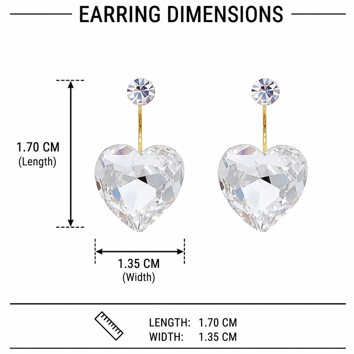 Kohinoor Heart Glow Drop Earrings