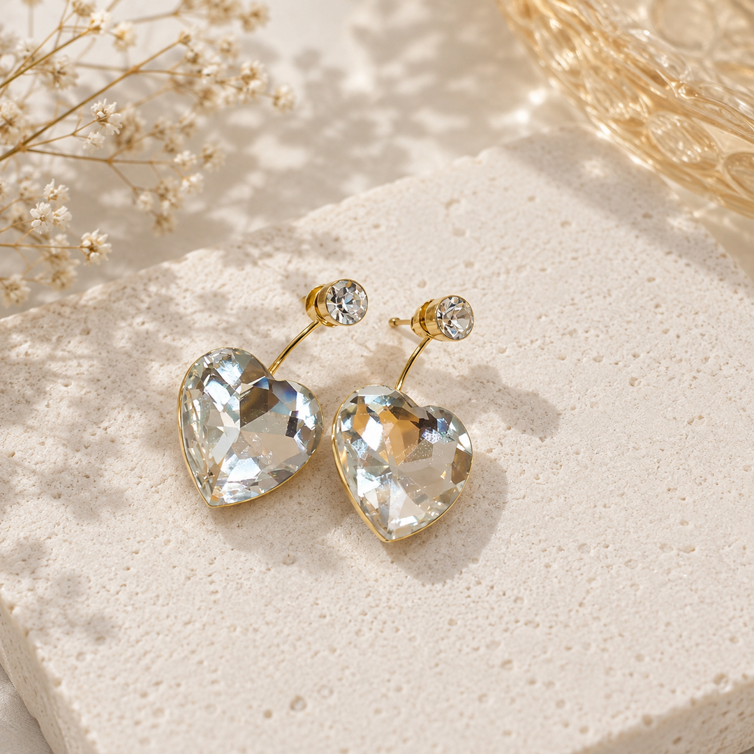 Kohinoor Heart Glow Drop Earrings