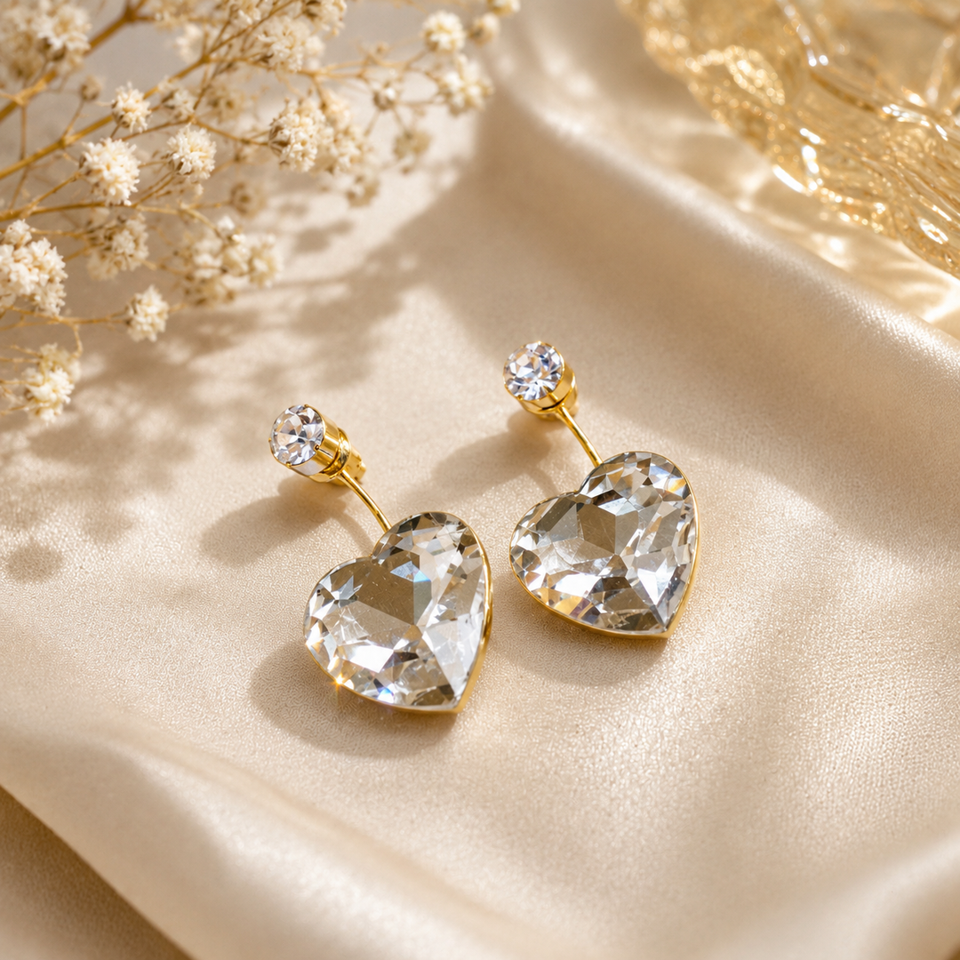 Kohinoor Heart Glow Drop Earrings