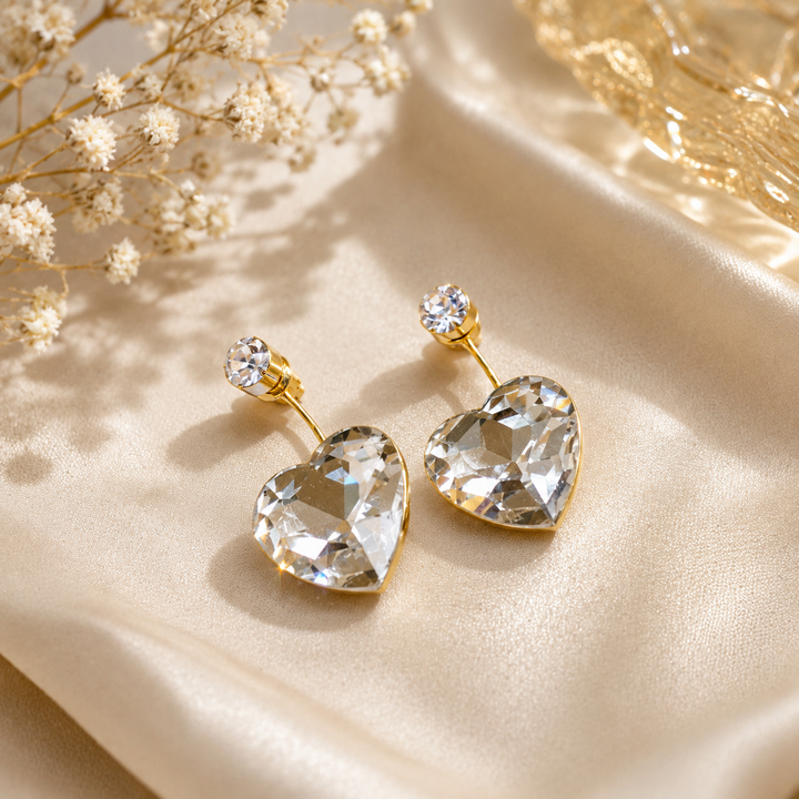 Kohinoor Heart Glow Drop Earrings