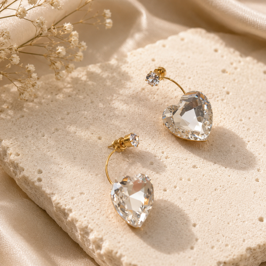 Kohinoor Heart Glow Drop Earrings
