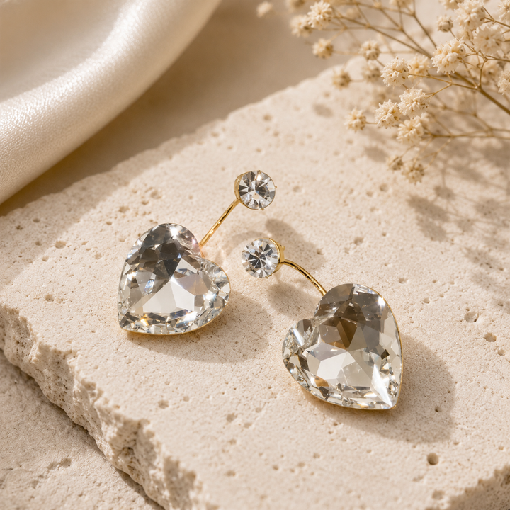 Kohinoor Heart Glow Drop Earrings