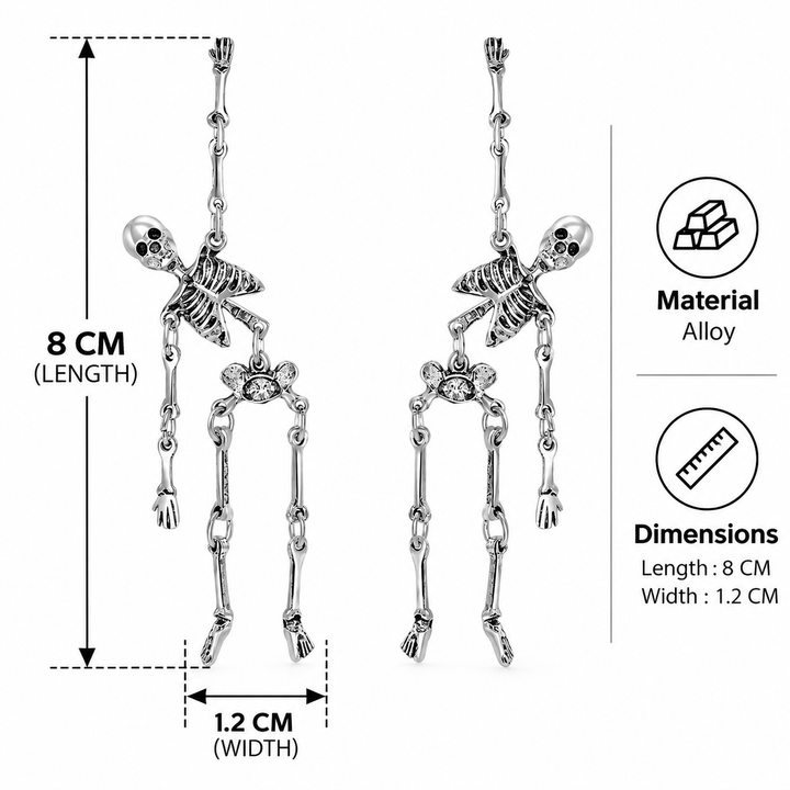 The Last Hunt Swing Skeleton Drop Earrings