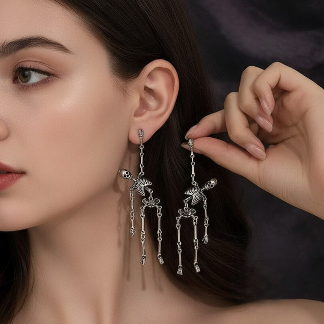 The Last Hunt Swing Skeleton Drop Earrings
