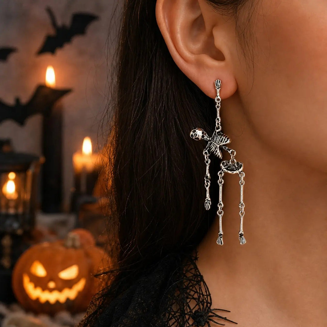 The Last Hunt Swing Skeleton Drop Earrings
