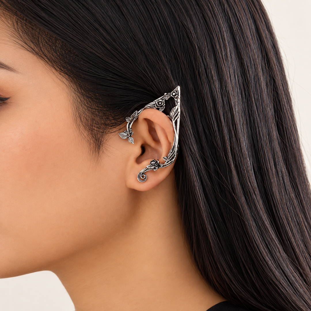 Thorned Rosevine Ear Cuff