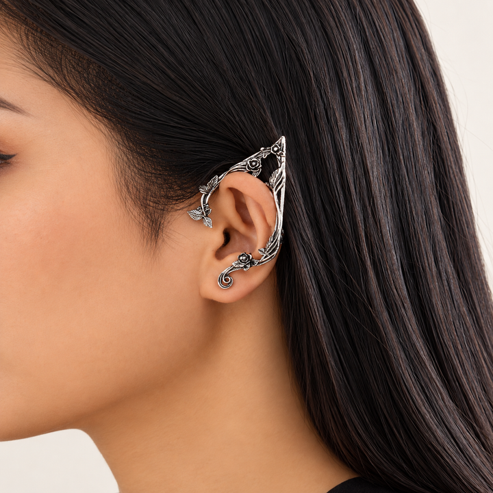 Thorned Rosevine Ear Cuff