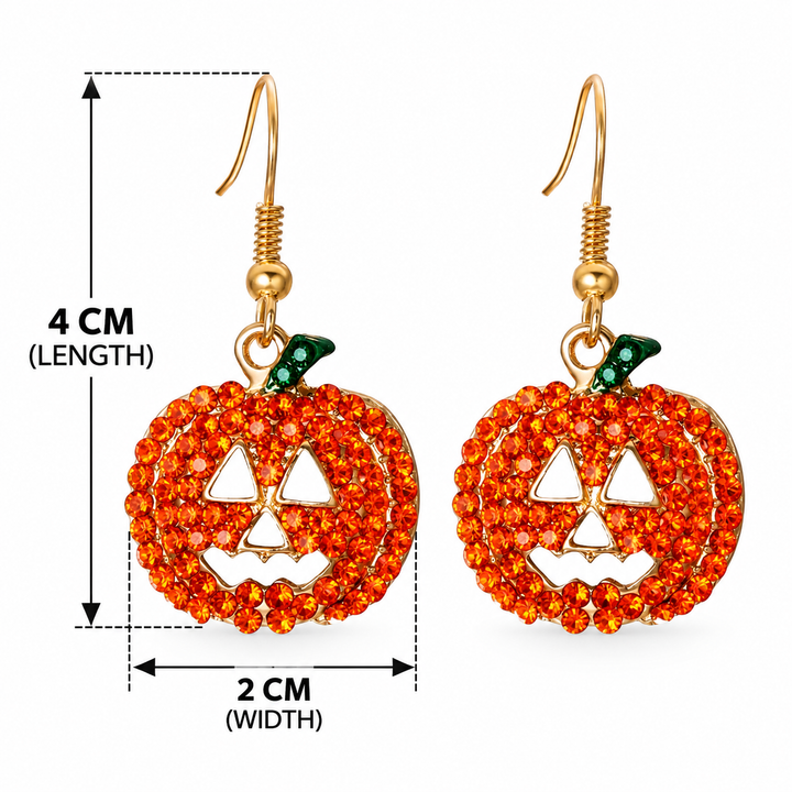 Pumpkin Spark Halloween Drop Earrings
