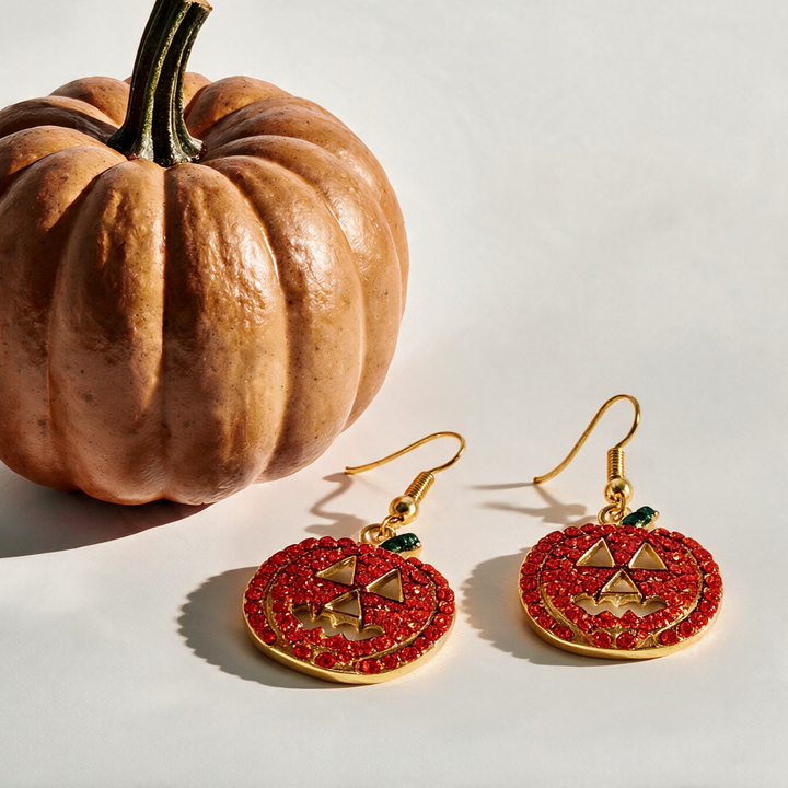 Pumpkin Spark Halloween Drop Earrings