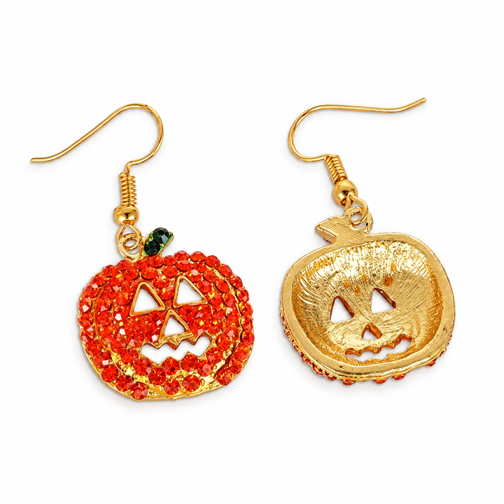 Pumpkin Spark Halloween Drop Earrings