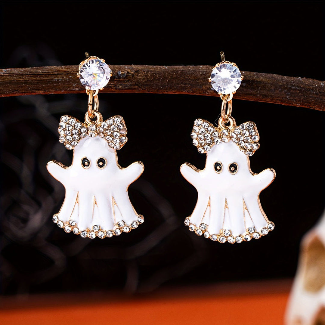 Boo Bow Cute Ghost Earrings