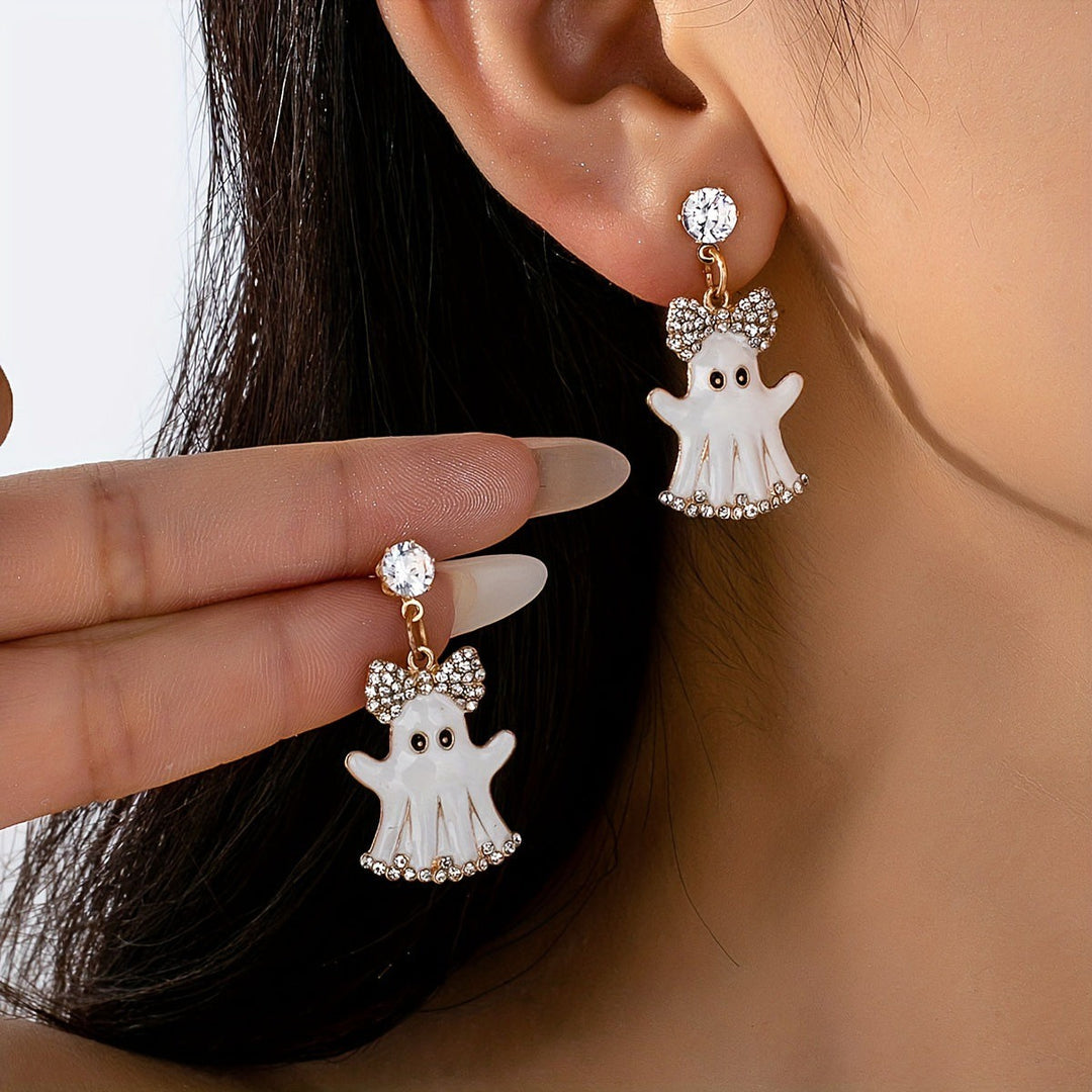 Boo Bow Cute Ghost Earrings