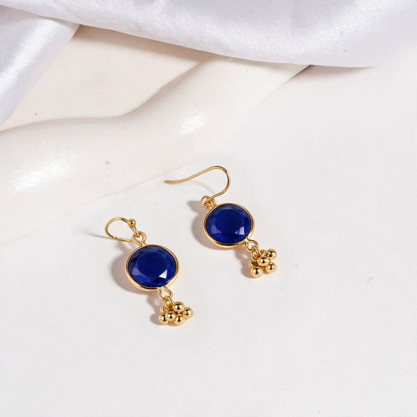 Raga Chime Gemstone Drop Earrings - Blue
