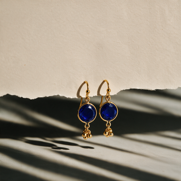 Raga Chime Gemstone Drop Earrings - Blue