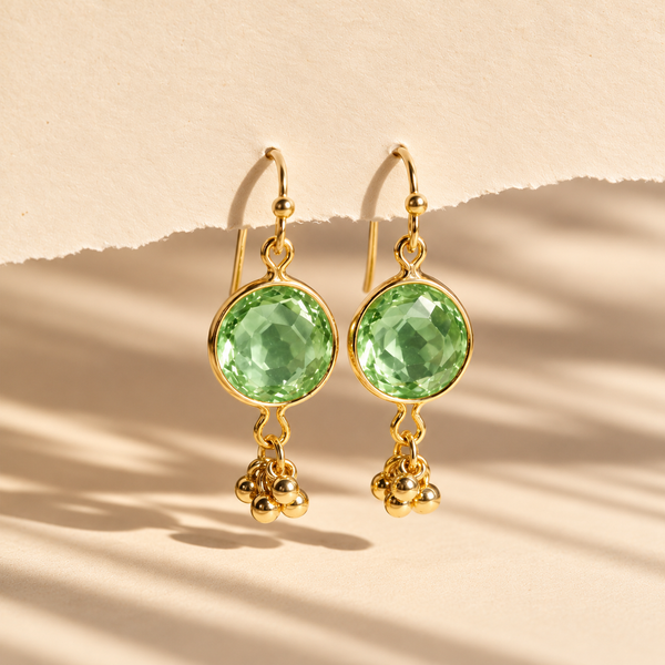 Raga Chime Gemstone Drop Earrings - Green
