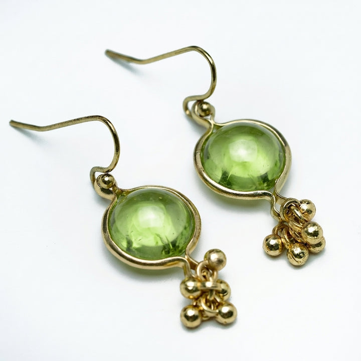 Raga Chime Gemstone Drop Earrings - Green