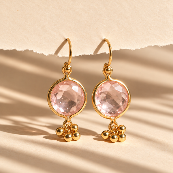 Raga Chime Gemstone Drop Earrings - Light Pink