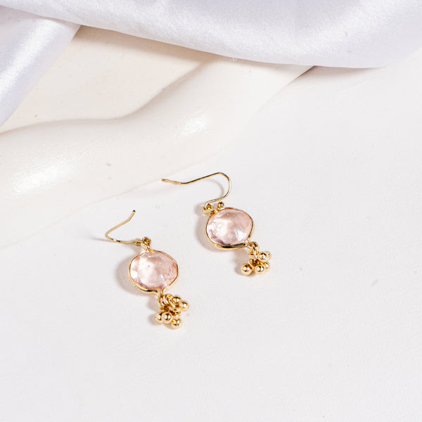 Raga Chime Gemstone Drop Earrings - Light Pink