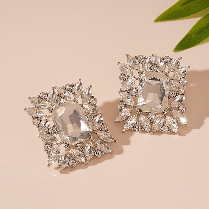 Ice Royale Crystal Statement Stud Earrings