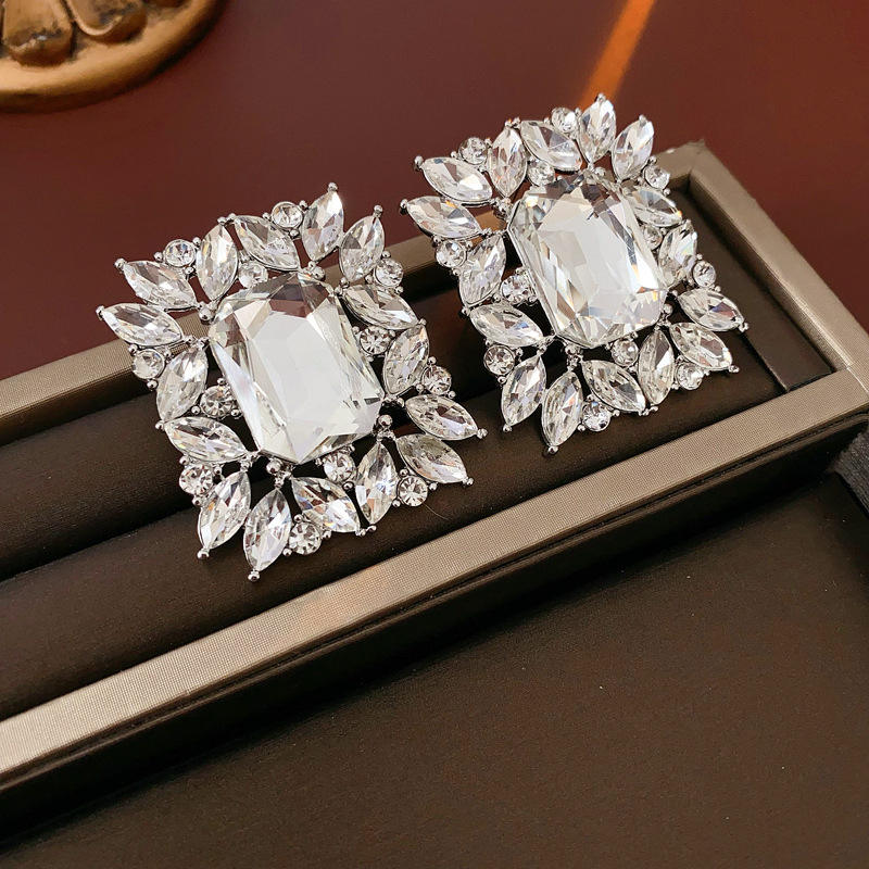 Ice Royale Crystal Statement Stud Earrings
