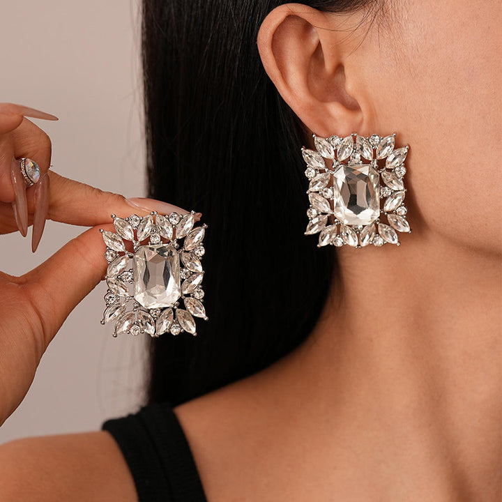 Ice Royale Crystal Statement Stud Earrings