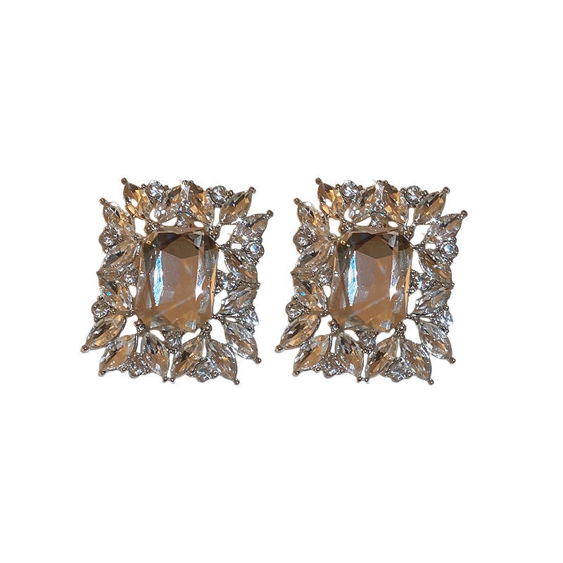Ice Royale Crystal Statement Stud Earrings