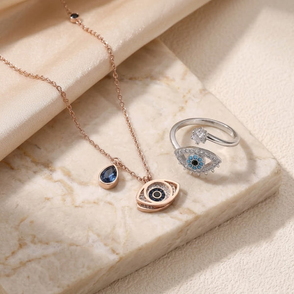 Silver Evil-Eye Box For Her