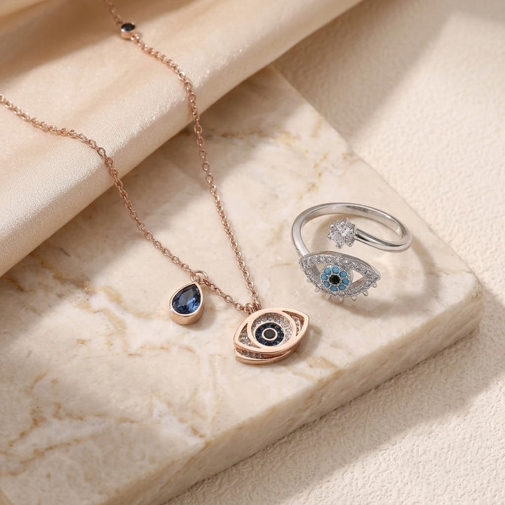 Silver Evil-Eye Box For Her