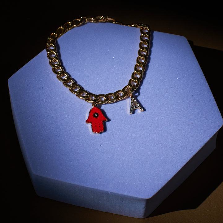 18K Gold Plated Evil Eye Personalized Bracelet