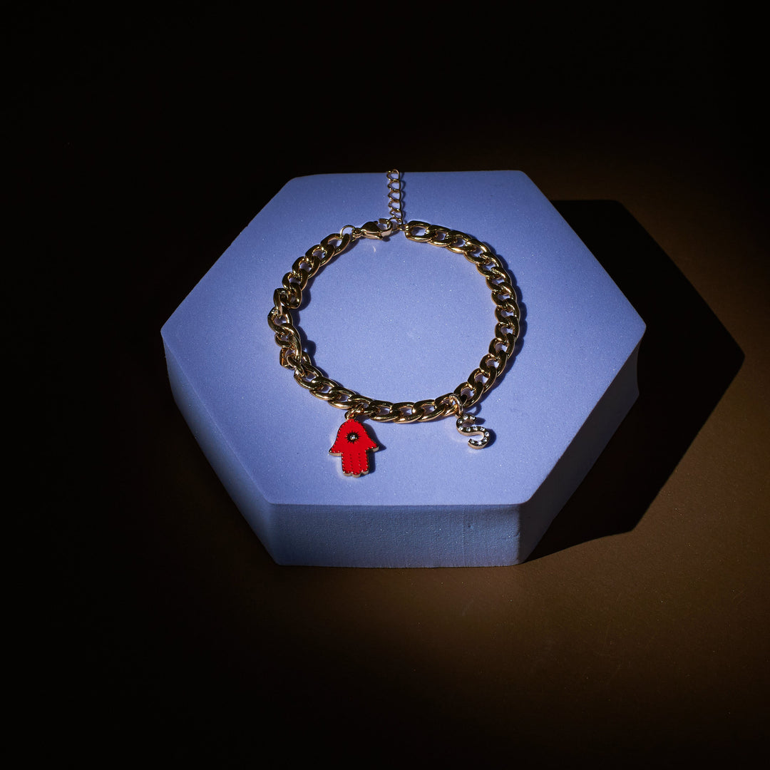 18K Gold Plated Evil Eye Personalized Bracelet