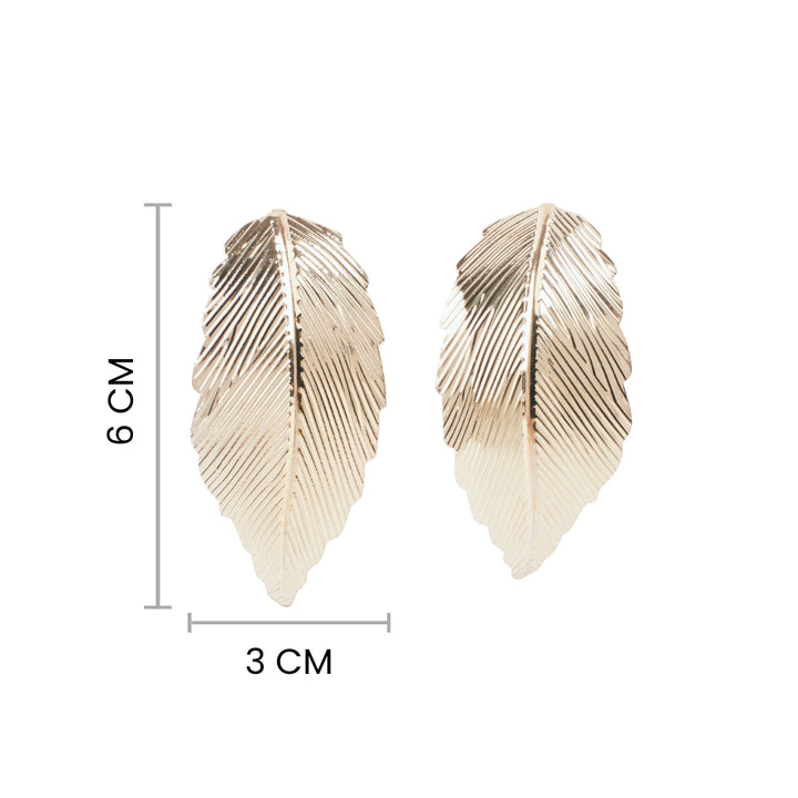 Leafy Vibe Gold Earring - Salty Accessories