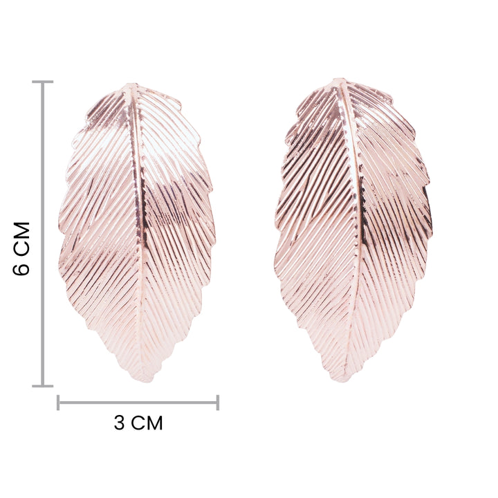 Leafy Vibe RoseGold Earring - Salty Accessories