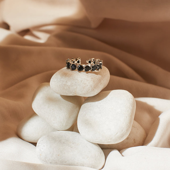 Ebony Black Tennis Ring - Salty Accessories