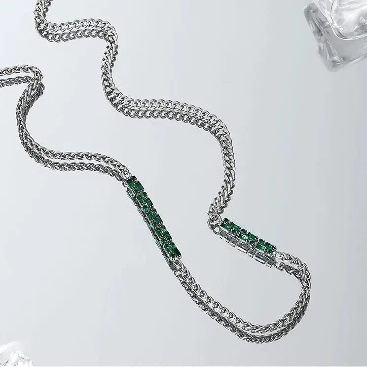 Echelon Emerald Chain Necklace | Salty